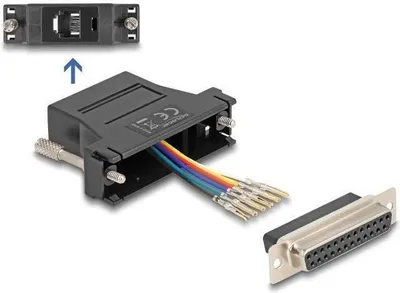 Obrázek produktu pro DeLOCK 67097, D-Sub 25, RJ12, Černá
