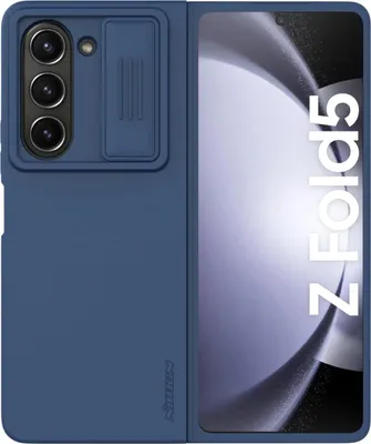 Produktbild von Nillkin Camshield Silikonhülle Für Samsung Galaxy Z Fold 5 Mit Kameraabdeckung - Dunkelblau