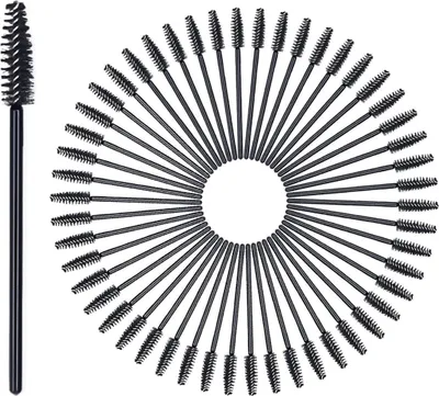 Produktbild von 30 Stück Einweg Wimpernbürste, Schwarz Kosmetik Pinsel für Wimpern und Augenbrauen, Wimpernkamm für Wimpernverlängerung