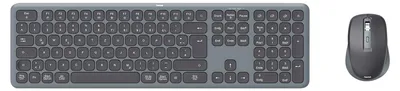 Immagine prodotto di Hama Multi-Device-Tastatur-Maus-Set WKM-550, kabellos, Funk/BT, SW, QWERTZ DE (00173065)