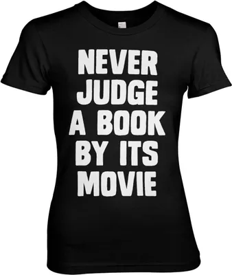 Produktbild von Never Judge a Book By It's Movie Girly Tee - Large - Black