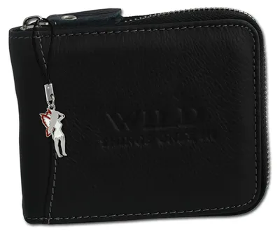 Produktbild von Wild Things Only schwarz Leder Portemonnaie D2OPJ112S