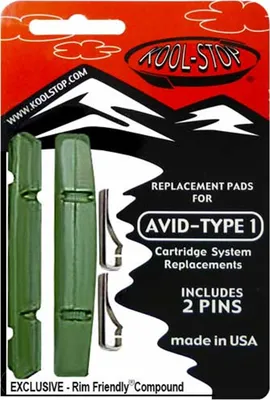 Produktbild von Kool-Stop Bremsgummi V-Brake -AVID1-, R2 grün / keramik