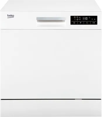 Obrázek produktu pro Beko DTC36810W, Pracovní deska, Kompaktní, Bílá, Košík, Plast / nerezová ocel, 8 jídelních sad