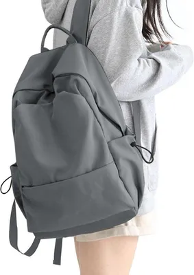 Image de Sac à dos gris pour ordinateur portable pour fille, hydrofuge et léger