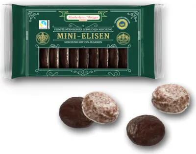 Obrázek produktu pro Haeberlein Mini Elisen perník glazovaný a potažený čokoládou 200g