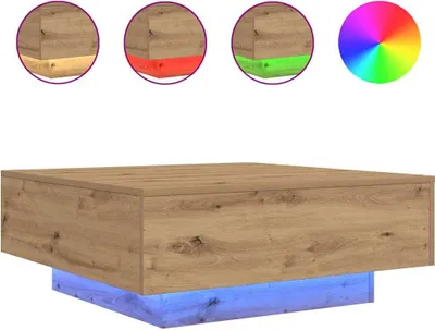 Obrázek produktu pro vidaXL Konferenční stolek Artisan dub 80 x 80 x 31 cm materiál na bázi dřeva