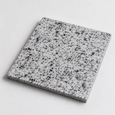 Produktbild von Granitios Terrassenplatte, 12er-Set, Schwarz/Weiß - 30 x 30 x 2 cm, wetterfeste Natursteinfliese aus Granit für Innen- & Außenbereich, 1m²