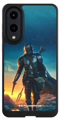 Produktbild von NIVOCASE Hülle für Samsung Galaxy S25 Edge Handyhülle NIVOcore Case Schwarz Sonnenuntergang Star Wars The Mandalorian