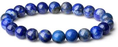 Produktbild von Kristall Armband Lapislazuli Naturstein 8mm Perlen Elastisch 19cm