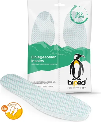 Produktbild von biped 8 Paar Frischesohlen Zitrone - mit Duft - extra dünn z1019(42 - 43)
