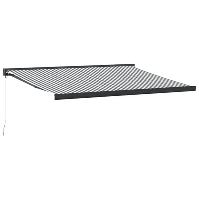 Produktbild von vidaXL Markise Einziehbar Anthrazit und Weiß 4x3 m Stoff und Aluminium