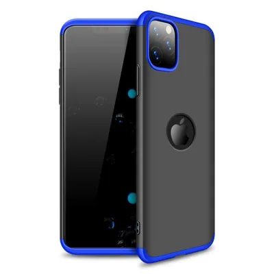 Produktbild von Hülle für iPhone 11 Pro 360 Grad Schutz mit Displayglas Schutzglas Bumper Cover iPhone 11 Pro Farbe: Schwarz, Blau