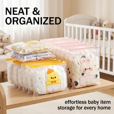 Produktbild von Aufbewahrungsbeutel für Babys, 20 Stück, wiederverwendbar, mit Stift, für Krankenhaus und Reisen