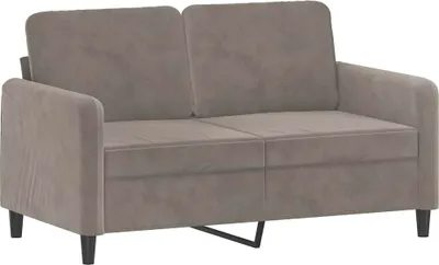 Image de vidaXL Canapé 2 places gris clair 120 cm velours