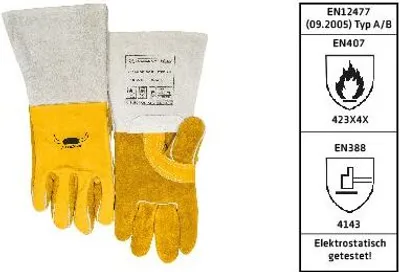 Produktbild von Elmag 5-Finger-Schweißerhandschuhe WELDAS 10-2750 L, 59109