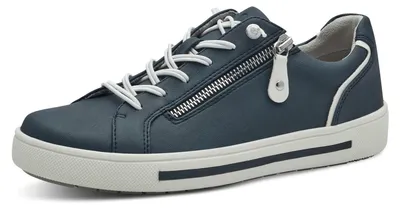 Produktbild von Jana Damen Sneaker flach mit Reißverschluss Vegan, Navy, 39