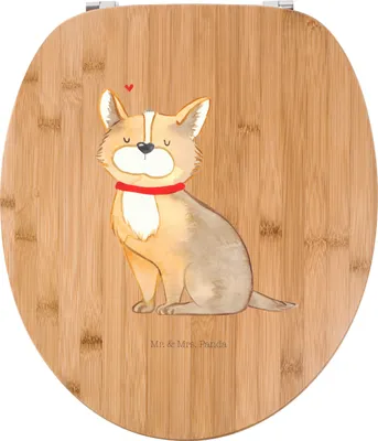 Produktbild von Mr. & Mrs. Panda WC Brille Hund Glück - Transparent - Geschenk, Liebe, WC-Sitz, Spruch, Sitz, Klobrille, Klo-Deckel, Herz, klo deckel, Sprüche, Süß