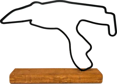 Produktbild von Model trate F1 Spa, socha trate Formuly 1, nápad na darček pre fanúšika Formuly 1 Závit trate F1 na drevenom podstavci, dekorácia do izby pre fanúšika F1