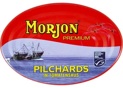 Produktbild von Morjon Pilchards in Tomatensauce 410g – Herzhafte Makrelenfilets, proteinreich