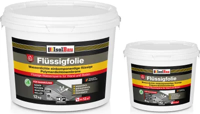 Produktbild von Isolbau Flüssigfolie 16kg - Dichtfolie für Bad, Dusche & Küche - für Wand & Boden - Lösemittelfreie, wasserdichte Abdichtung Dichtmasse -  Badabdichtung