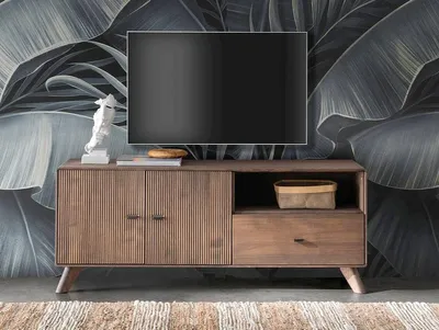 Produktbild von TV Board 141x57cm "Lugano" Kernbuche massiv Tabak geölt