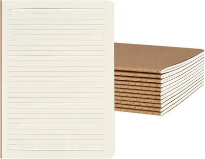 Produktbild von Notizbücher A5, Set von 12, 60 Seiten pro Block, 80 gsm, für Schule