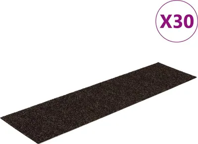Zdjęcie produktu dla vidaXL Maty na stopnie samoprzylepne 30 szt. 76x20 cm ciemnobrązowe prostokątne