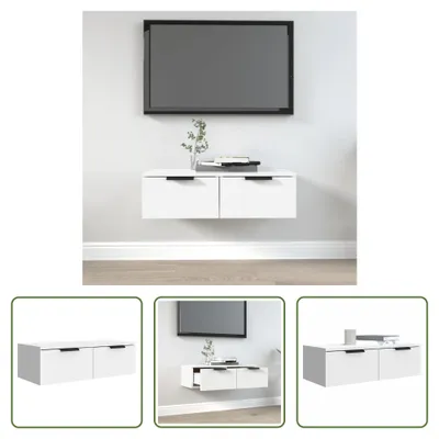 Produktbild von The Living Store Wandschrank Weiß 68x30x20 cm Holzwerkstoff