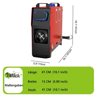 Imagen del producto de Calentador estacionario diésel para calefacción por aire - 12V, 8kW de potencia - Fabricado en aluminio
