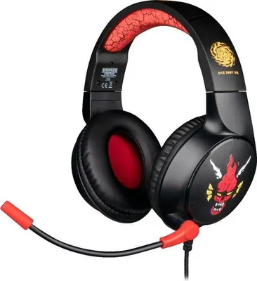 Immagine prodotto di Cuffie da gioco con cavo Konix Stranger Things, circumaurali, compatibili con PC, PS5, Switch 2, Xbox, microfono, cavo da 1,5 m