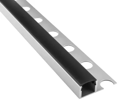 Produktbild von T77 LED Alu Fliesenprofil 10mm silber 2m schwarz