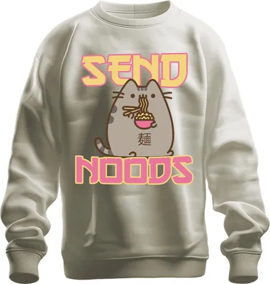 Immagine prodotto di SEND NOODS Cat Noodles Ramen Kawaii Funny Gift Cute Girlfriend Unisex Felpa Pullover, Nature, XXL