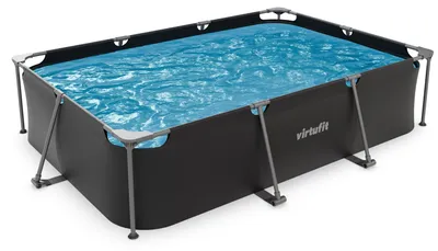Zdjęcie produktu dla Basen prostokątny VirtuFit 300 x 210 x 66 cm, kolor antracytowy (bez pompy)