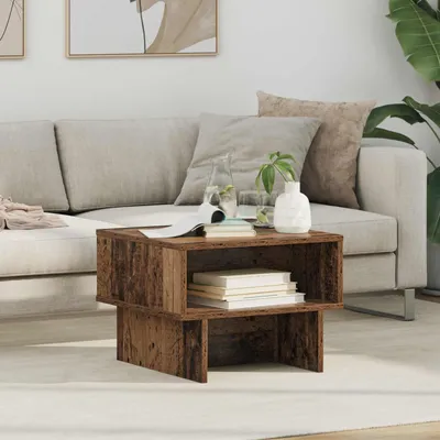 Produktbild von "Schlussverkauf" Couchtisch 1 PC  - Modernen Stil - Kaffeetisch - Altholz 48x46x35 cm Holzwerkstoff  C9532