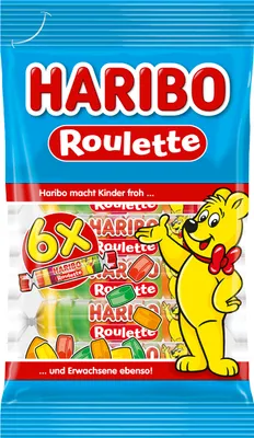 Immagine prodotto di Haribo Roulette Rolls 6 rotoli 6x fette di gomma alla frutta 150g