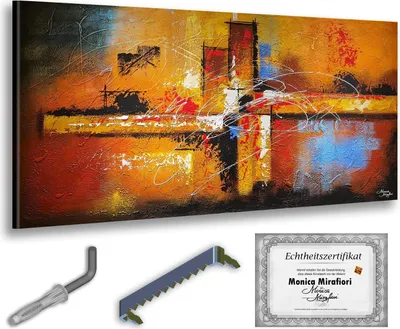 Immagine prodotto di Monica Mirafiori I 100% DIPINTO A MANO I Pittura "Un momento" 140x70cm | Pittura dipinta a mano | Pittura acrilica | Pittura acrilica molto grande I Arte moderna I Quadri d'arte
