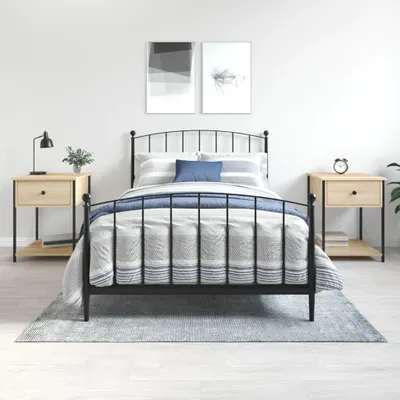 Immagine prodotto di vidaXL Comodini 2 pezzi rovere Sonoma 44x45x58 cm Materiale a base di legno