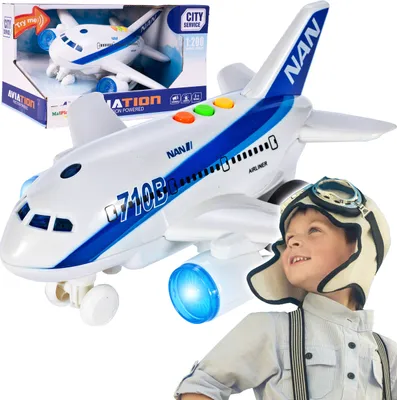 Image de Malplay Avion interactif avec son et lumière Jouet éducatif électronique Enfants de 3 ans et plus Cadeau éducatif