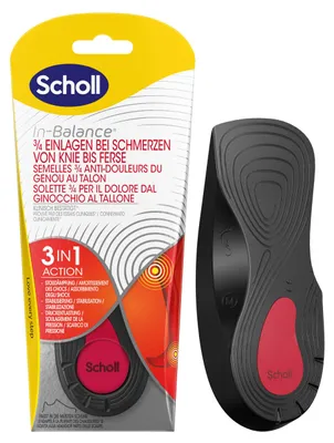 Produktbild von Scholl In-Balance orthopädische 3/4 Einlegesohlen, bei Schmerzen von Knie- und F
