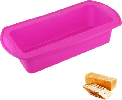 Obrázek produktu pro Silikonová forma na bochník chleba, forma na dort s nepřilnavým povrchem, forma na domácí bochník chleba a toast, kuchyňské příslušenství, nástroj na pečení, růžová, silikonová