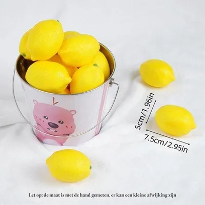 Produktbild von 25 Künstliche Zitrone Zitrone Künstliche Zitronen Lebensähnliche Limonade Simulation Party Küche Tisch Sommer Dekorationen Vase Vuller Fotografische Voraussetzung (25)