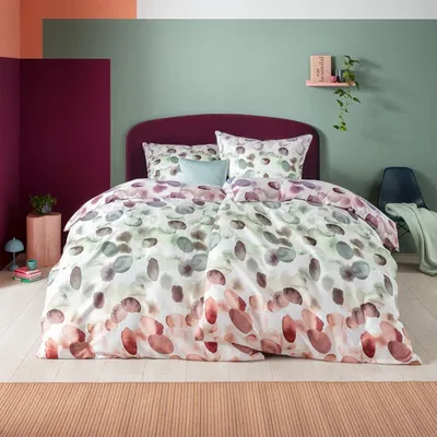 Produktbild von Estella Mako-Satin Bettwäsche 200x200 Millie Steine Ovale natur bunt 4833-985