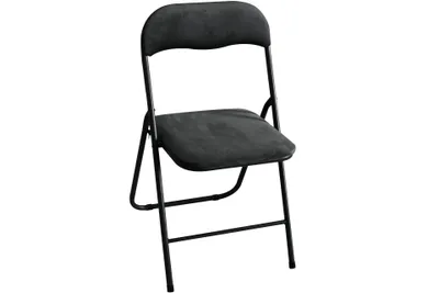 Produktbild von Klappstuhl mit Samtbezug schwarz 613-402035