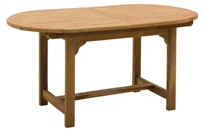 Produktbild von Kopie von Gartentisch Ela Teak Ausziehtisch Balkontisch oval Gartenmöbel 150/200x90x75cm #1