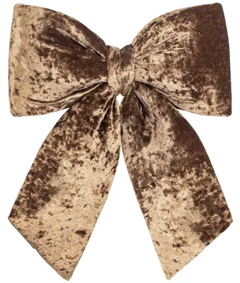 Image de Ruban de Noël en velours, couleur marron, taille XL, 54 cm, pour décoration de sapin