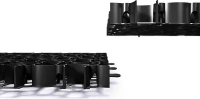 Produktbild von BigDean16x Rasengitter Paddockplatte SCHWARZ 50x50 cm Reitplatzmatten Rasenmatten Rasenwaben Kiesgitter Parkplatzrasen 4 m²