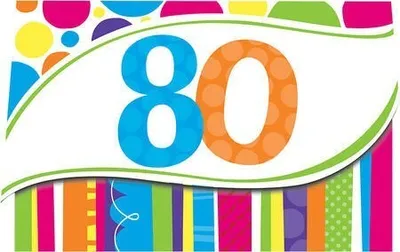 Produktbild von 80. Geburtstag 8 Einladungskarten
