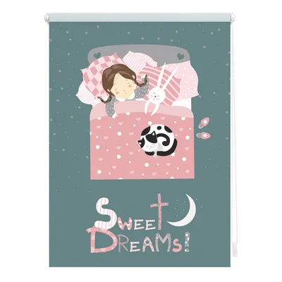 Produktbild von Lichtblick Rollo Klemmfix, ohne Bohren, Verdunkelung, Sweet Dreams - Grau Rosa 120 x 150 cm (B x L)