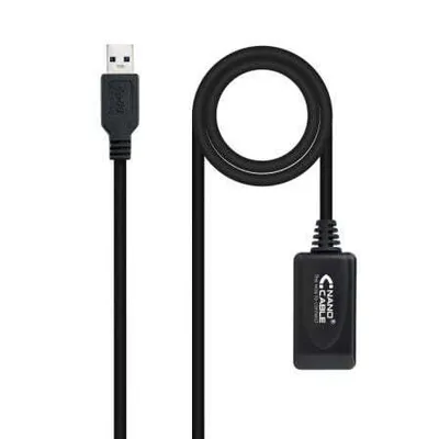 Produktbild von USB 3.0 Verlängerungskabel mit Verstärker Nanocable 10.01.0311/ USB-Stecker - USB-Buchse/ 5m/ Schwarz